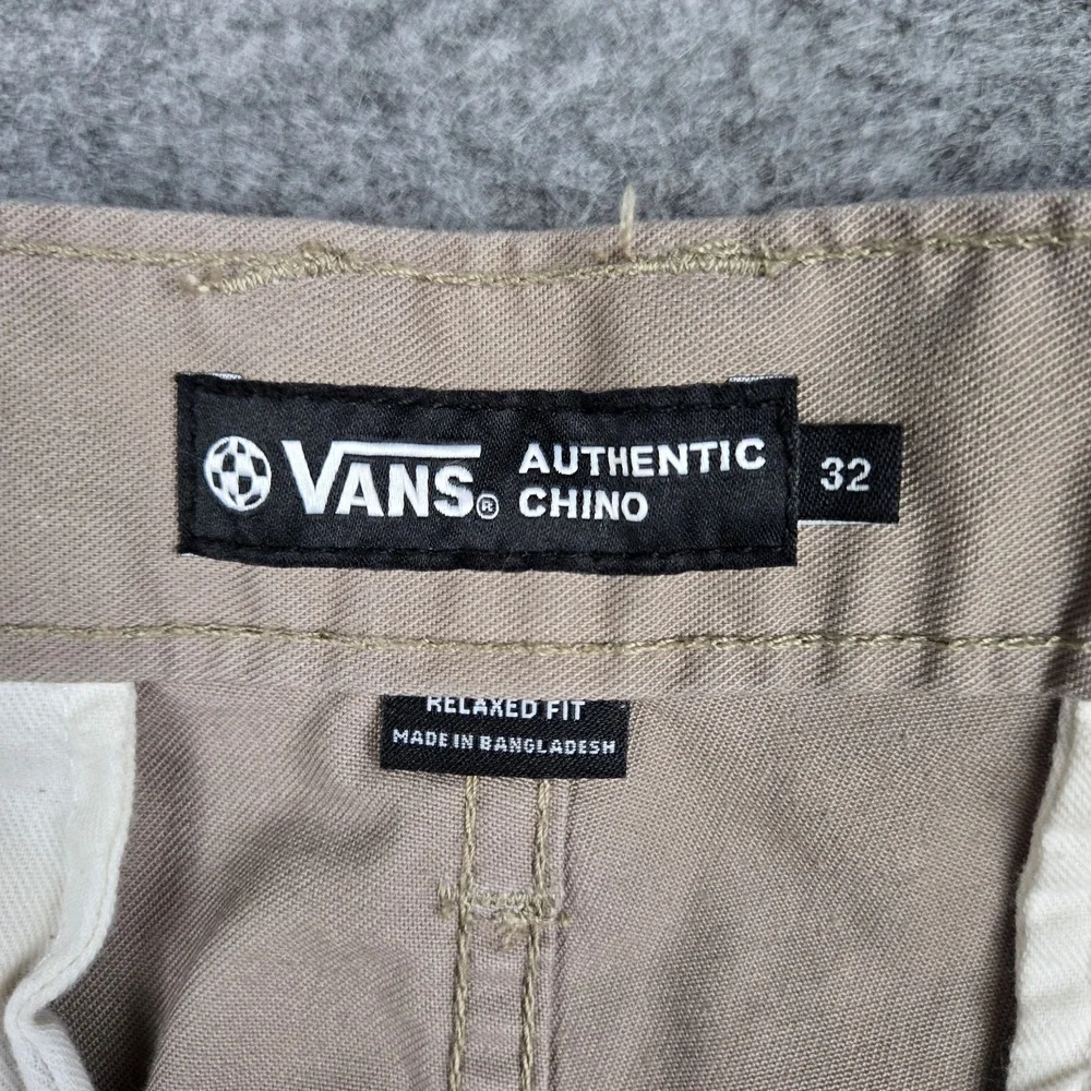 Vans Authentic Chino Pants Mens 32 Khaki Relaxed Fit Casual Skate Classic Beige